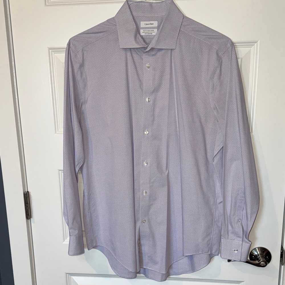 Calvin Klein Men's Lavender Dress Shirt